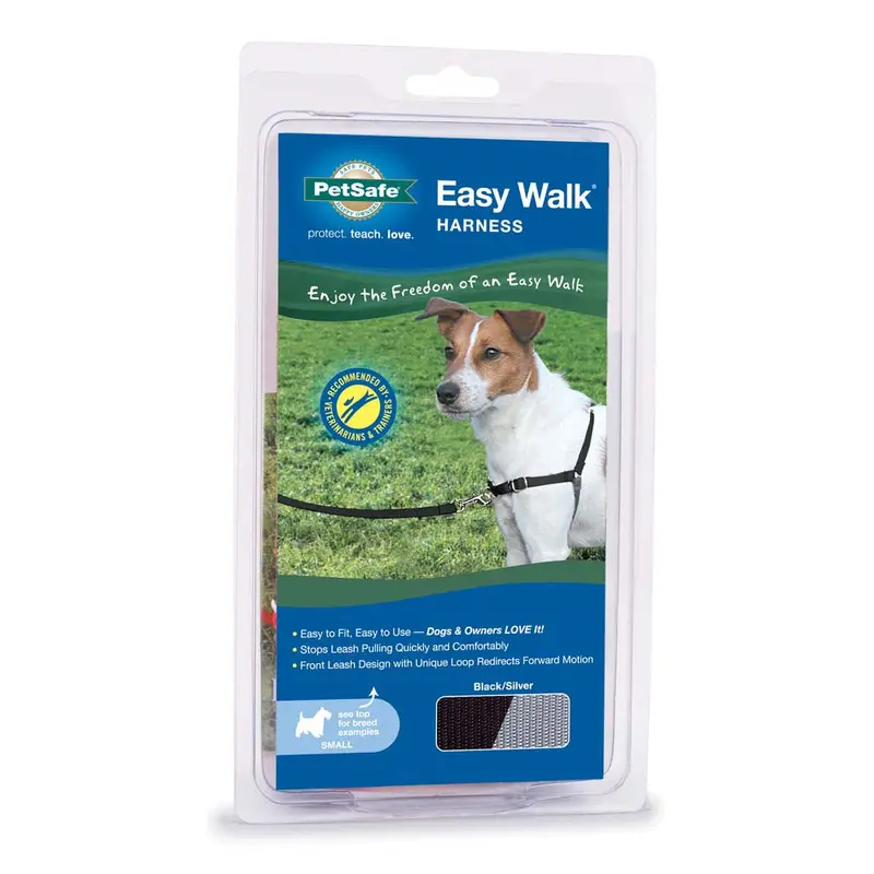 PetSafe Easy Walk Dog Harness Black/Silver SM