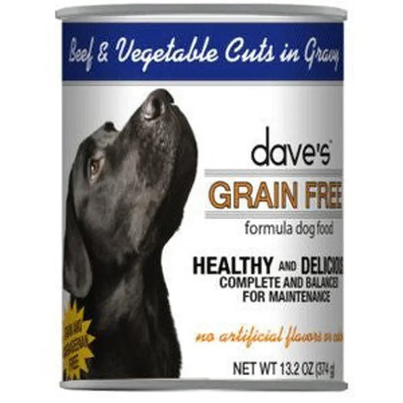 Dave's Dog Grain Free Beef & Vegetable In Gravy 13.2oz 