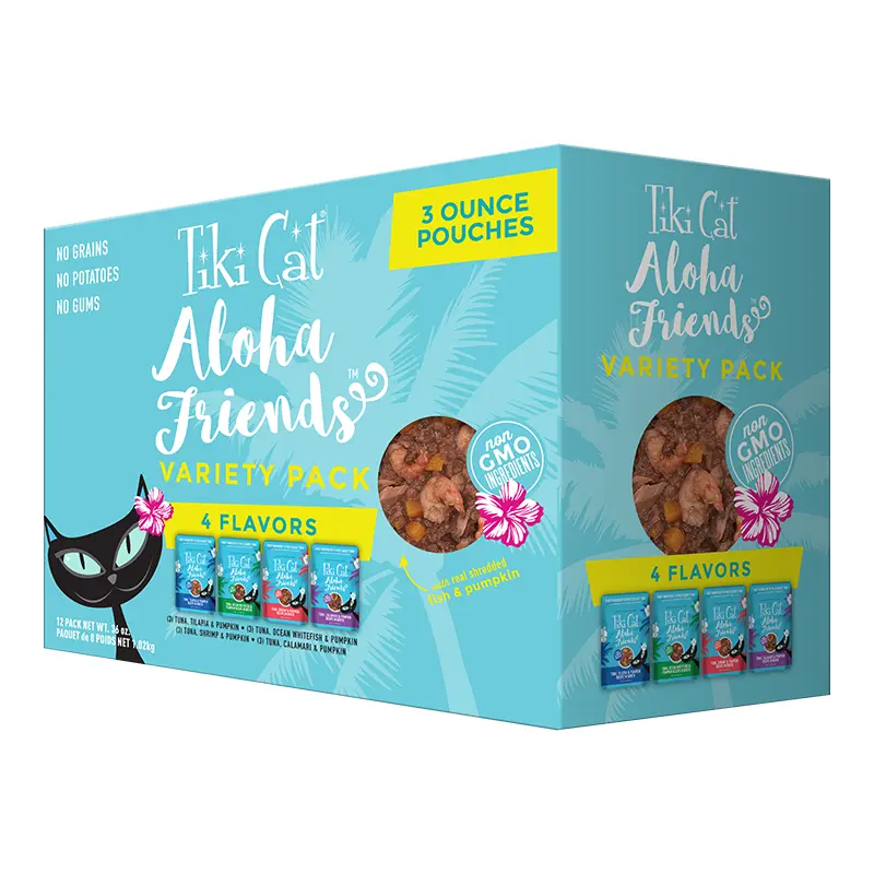Tiki Cat Aloha Friends Variety Pack 12 / 3 oz Pouch 