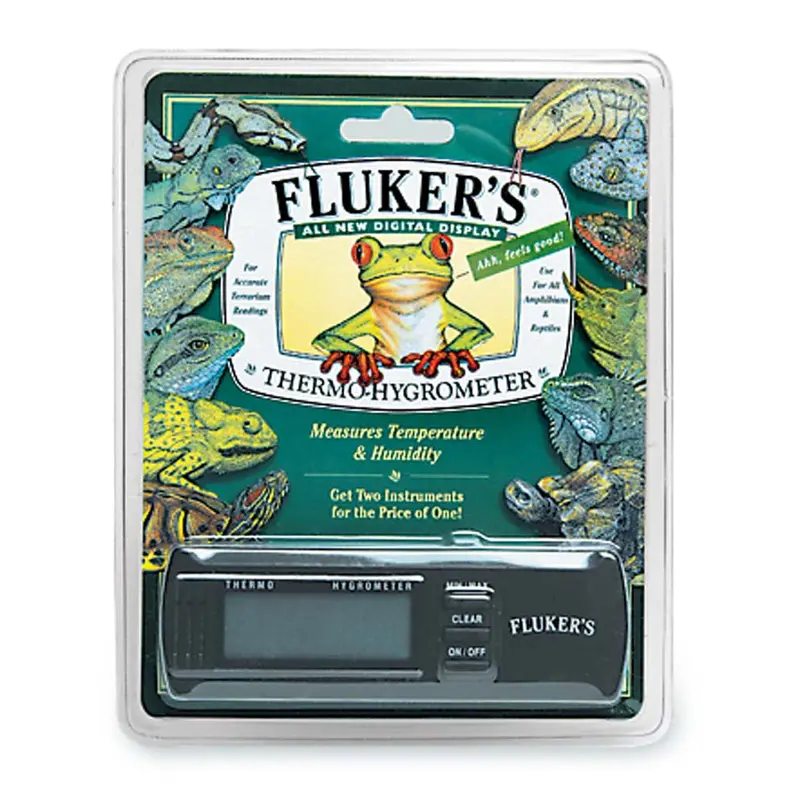 Fluker's Digital Thermo-Hygrometer Black