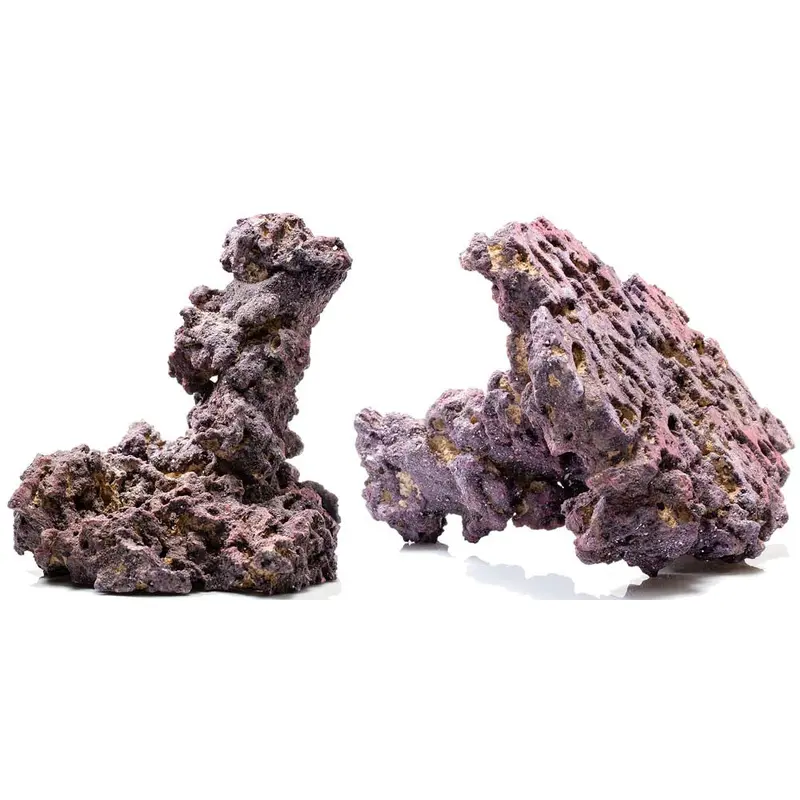 CaribSea LifeRock Shrooms Purple, Brown 12 in 2 Pack