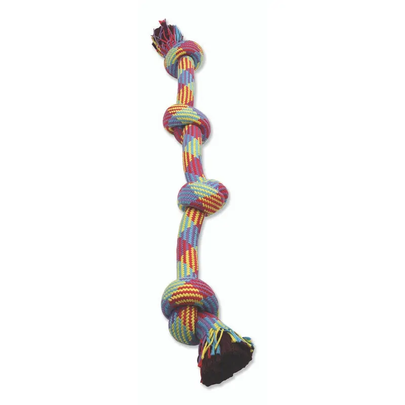Mammoth Braidys 4 Knot Rope Tug Dog Toy Multi-Color 34 in