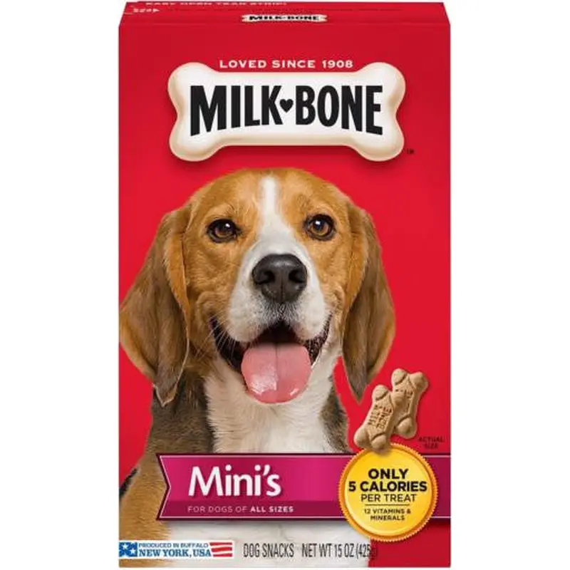 Milkbone Flavor Snacks Mini 15Z C=6 