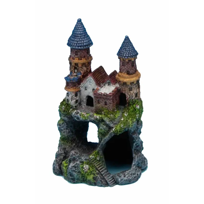 Penn-Plax Enchanted Castle Aquarium Ornament Multi-Color 5in SM