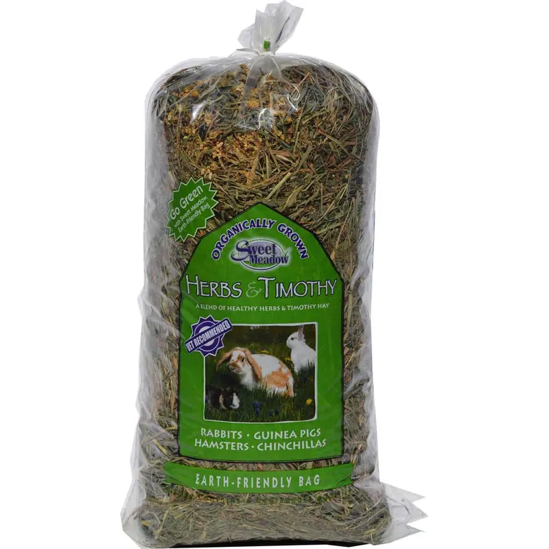 Sweet Meadow Farm 2nd Cut Organic Herbs & Timothy Hay for Small Animals 20 oz