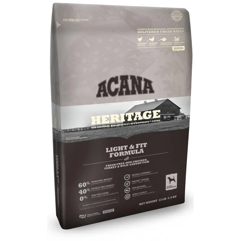Acana Heritage Light and Fit Formula Grain Free Dry Dog Food-13-lb-