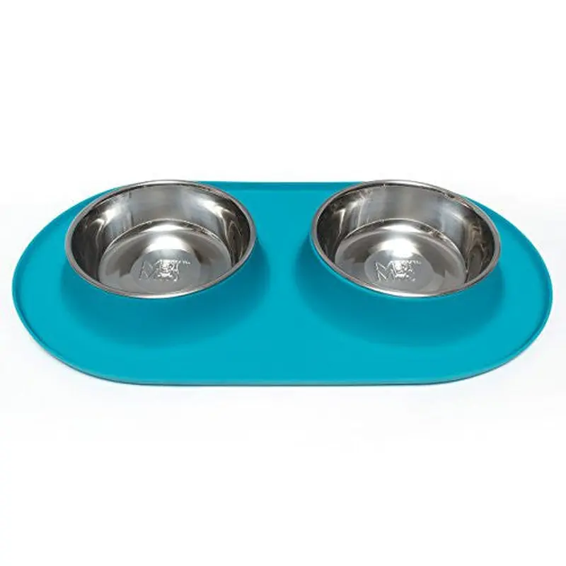 Mess D Dbl Feedr Blu 3 Cup