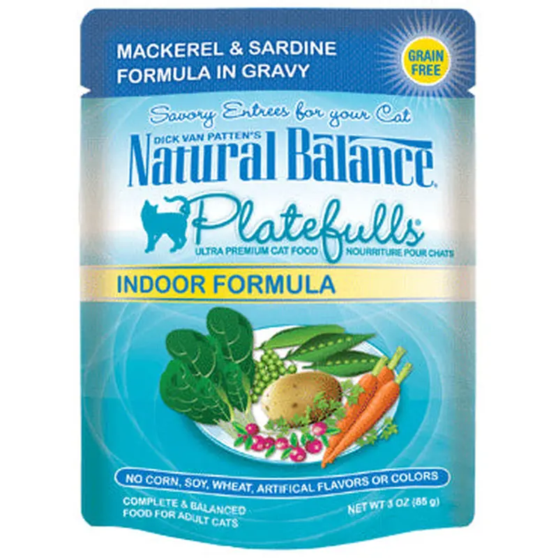 Natural Balance Indoor Mackerel & Sardine Formula in Gravy 3oz