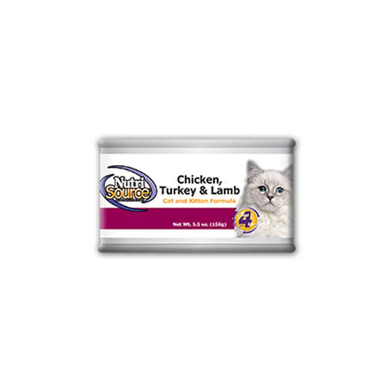 NutriSource Wet Cat Food - Chicken, Turkey, & Lamb - 5oz Can