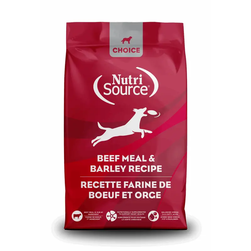 NutriSource Choice Dry Dog Food - Beef & Barely - 40lb Bag