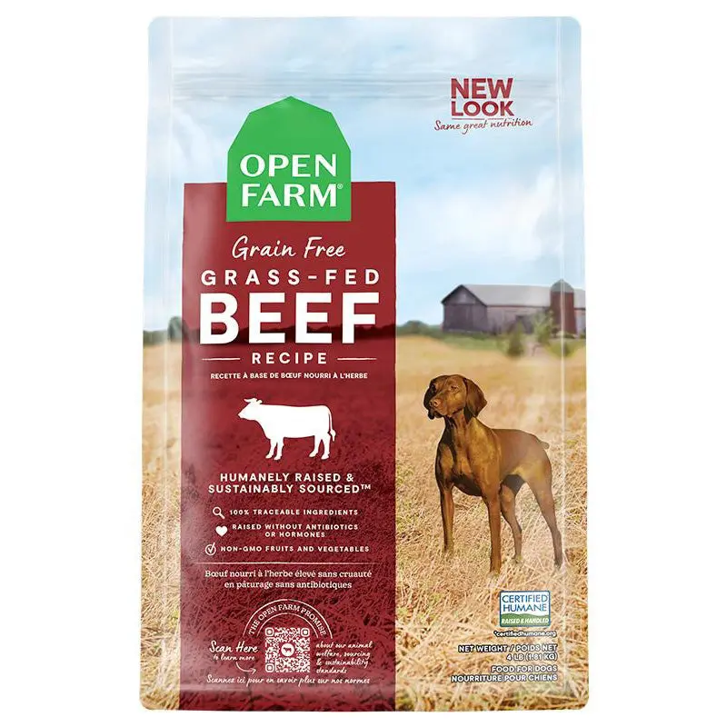 Open Farm Grain-Free Dry Dog Food - Grass-Fed Beef - 4lb Bag