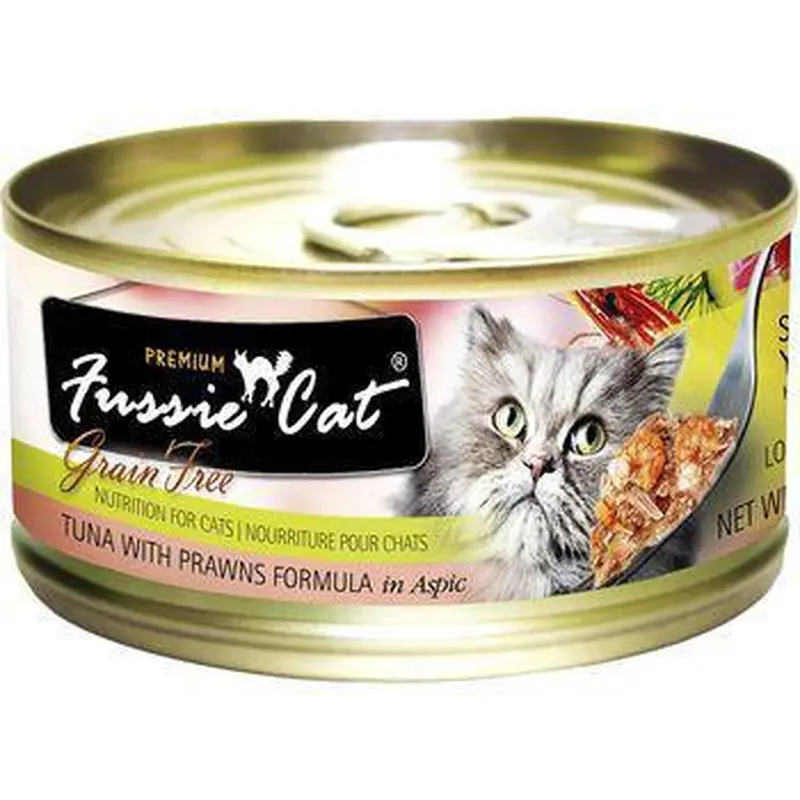 Fussie Cat Can Tuna and Prawns in Aspic GF 2.82oz