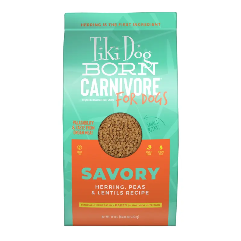 Tiki Dog Born Carnivore Dry Dog Food, Herring Peas & Lentils, 10 lbs. Bag