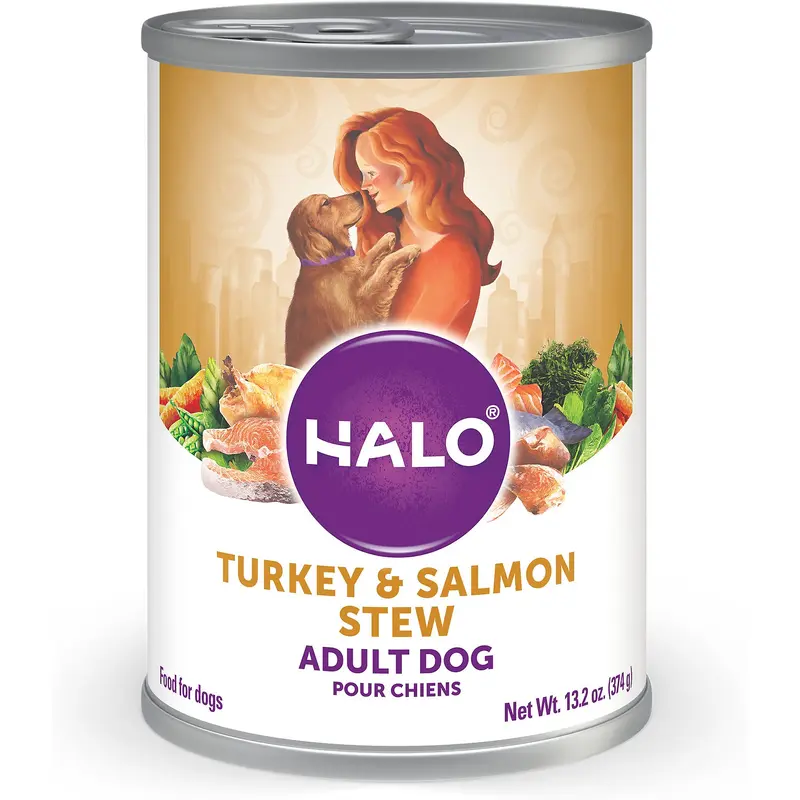 Halo Holistic Adult Turkey & Salmon Stew Canned Dog Food