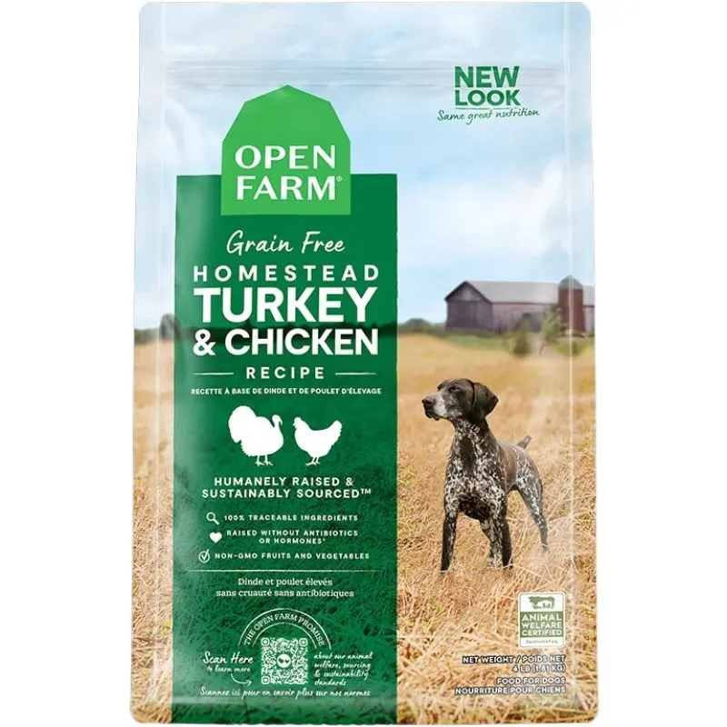 Open Farm Grain-Free Dry Dog Food - Turkey & Chicken - 22lb Bag