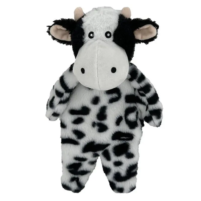 Petlou 13" Floppy Cow Plush Dog Toy