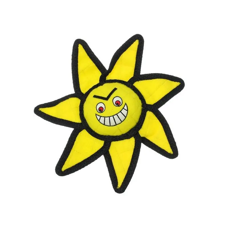Tuffy's - World's Tuffest Soft Dog Toy - Alien Ball Junior Yellow Sun