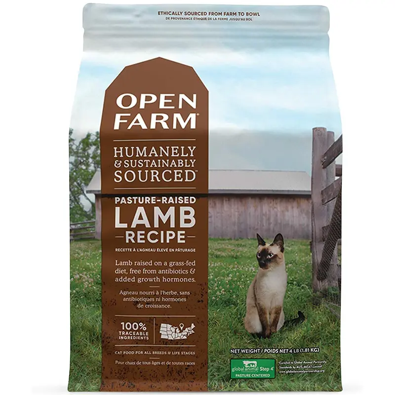 Open Farm Grain-Free Dry Cat Food - Pasture Raised Lamb - 8lb Bag