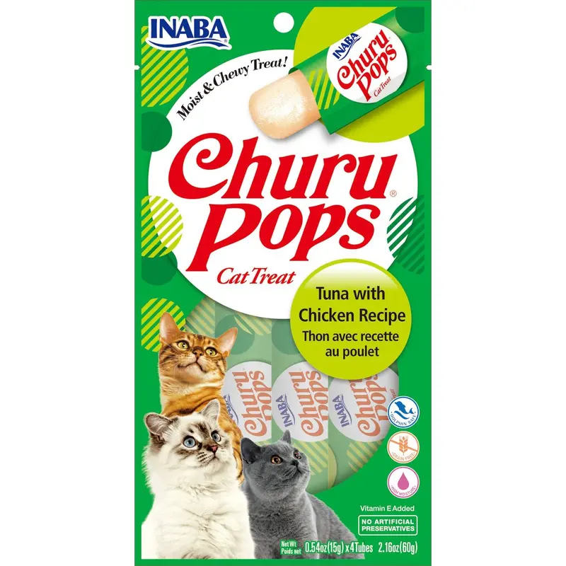 Inaba Chicken & Tuna Flavor Soft Treat for Cat  0.4 oz. (3 Count)