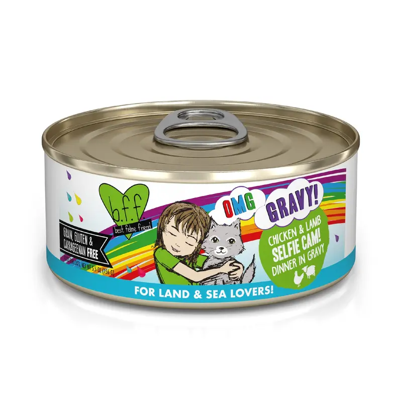 Weruva B.F.F. Oh My Gravy 5.5oz Canned Cat food Selfie Cam