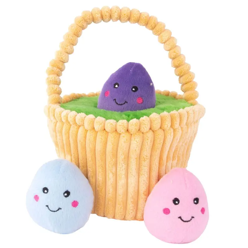 Zippy Paws Burrow Easter Basket Dog Toy