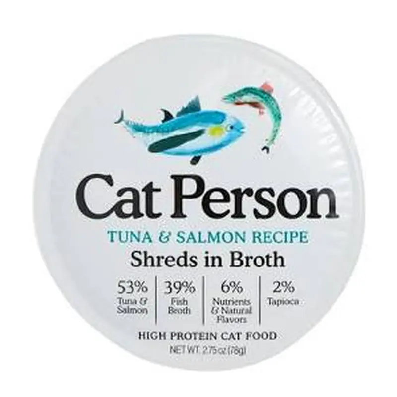 Cat Person Cat Shredded Tuna & Salmon In Broth 2.75oz