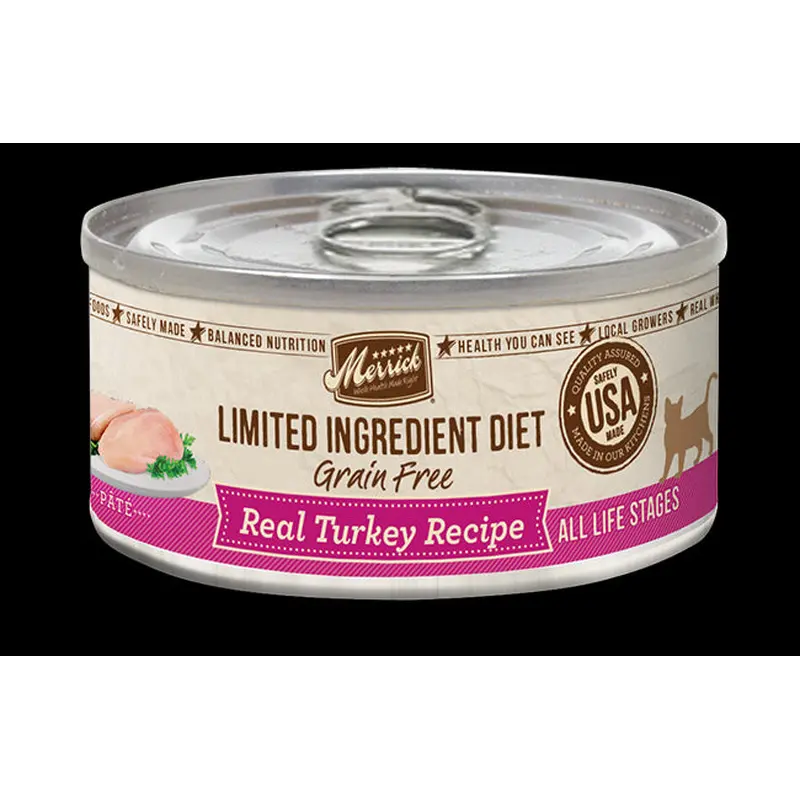 Merrick LID Real Turkey All Life Stages Wet Cat Food, 5 Oz