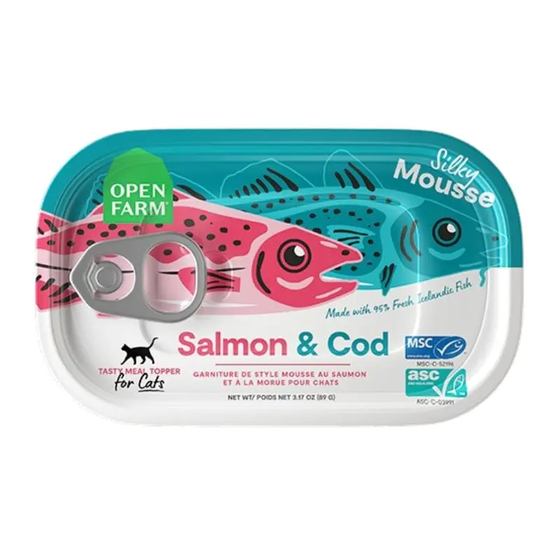Open Farm Cat Food Topper - Salmon & Cod - 3.17oz Can