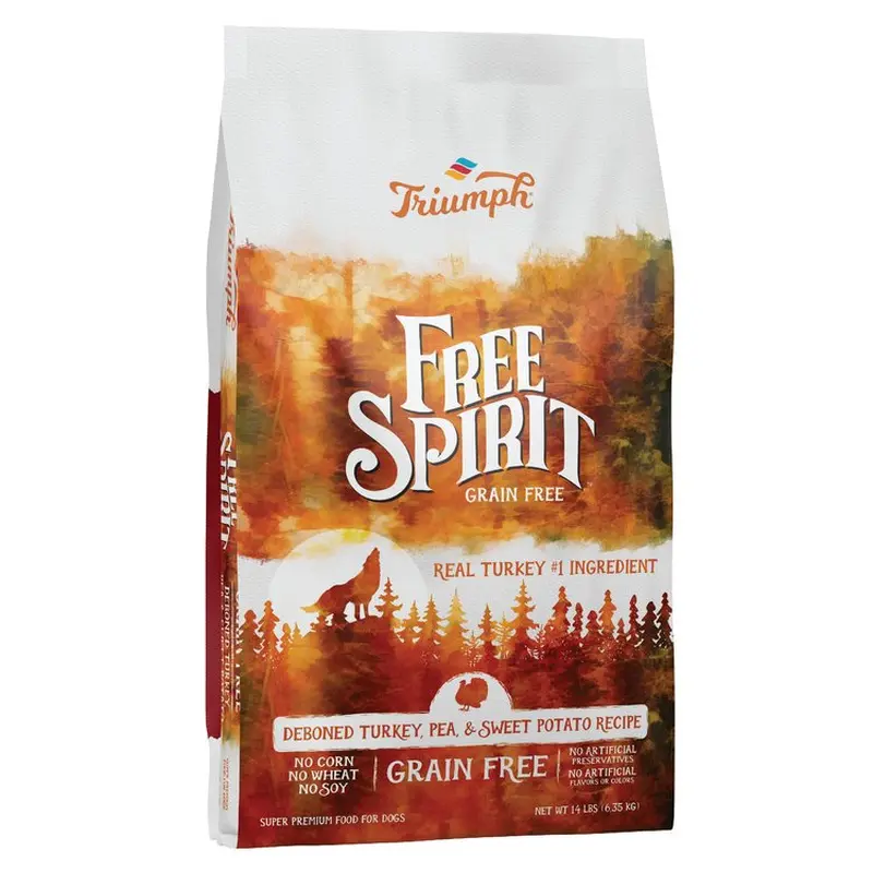 Triumph Free Spirit Grain Free Turkey & Sweet Potato Recipe Dog Food 28lb bag