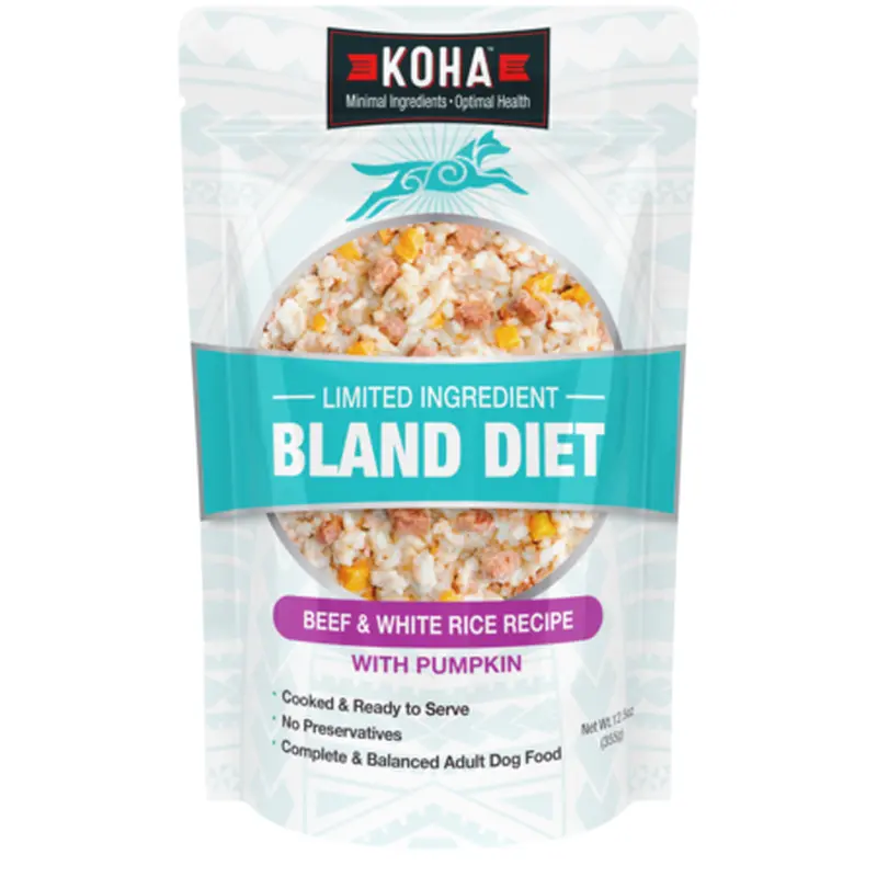 Koha Dog Wet Bland Diet Beef Pouch 12.5 oz
