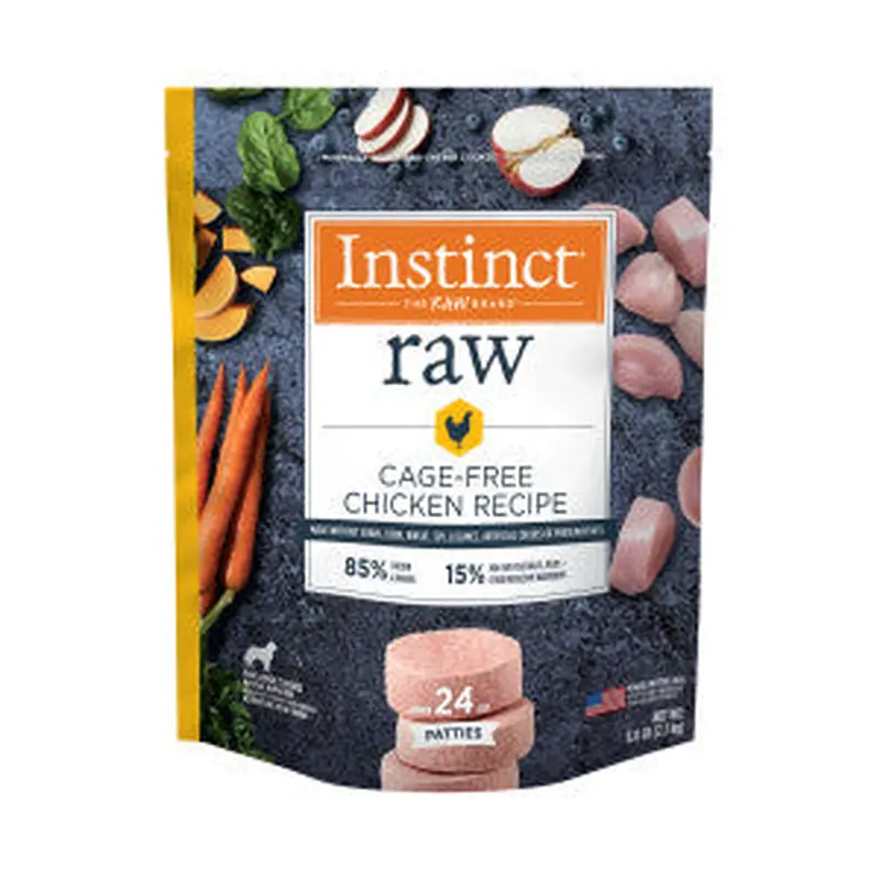 Nature's Variety Instinct Frozen Dog Food 85% Patties 6lb Chicken