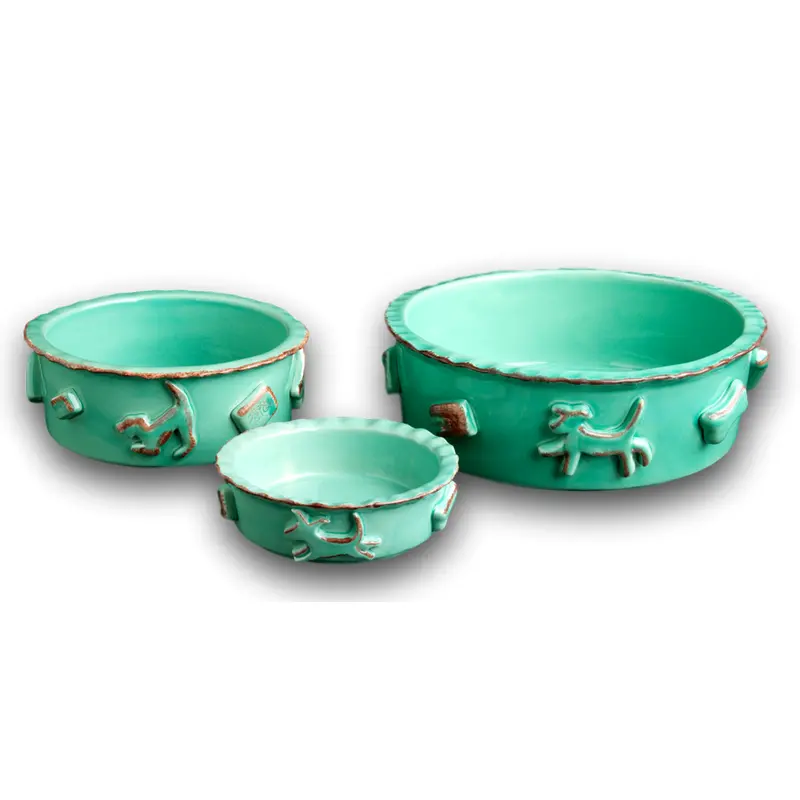 Dog Food/Water Bowl - Green