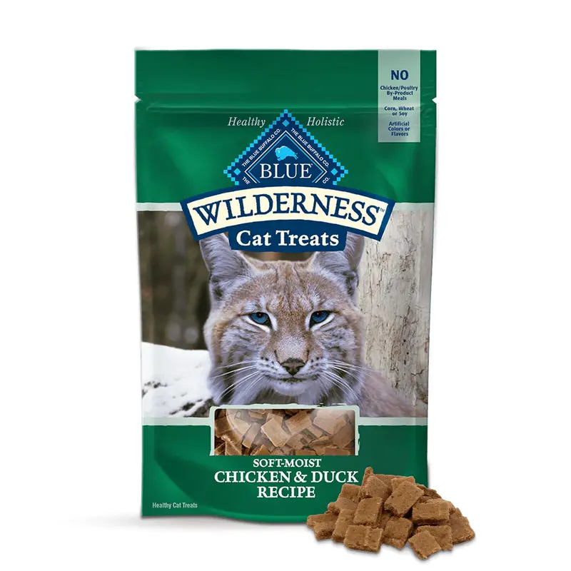 Blue Buffalo Blue Wilderness Soft-Moist Cat Treats Chicken and Duck Recipe (2oz)