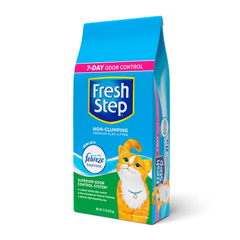 PREMIUM NON-CLUMPING LITTER NOW WITH FEBREZE