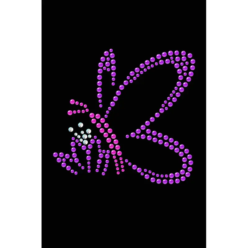 Pink & Purple Nailhead Butterfly - Bandannas