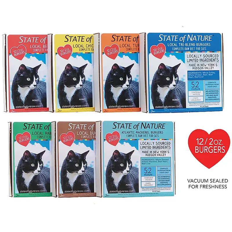 Sirius State of Nature Cat Burgers 2oz pack of 12 Turkey