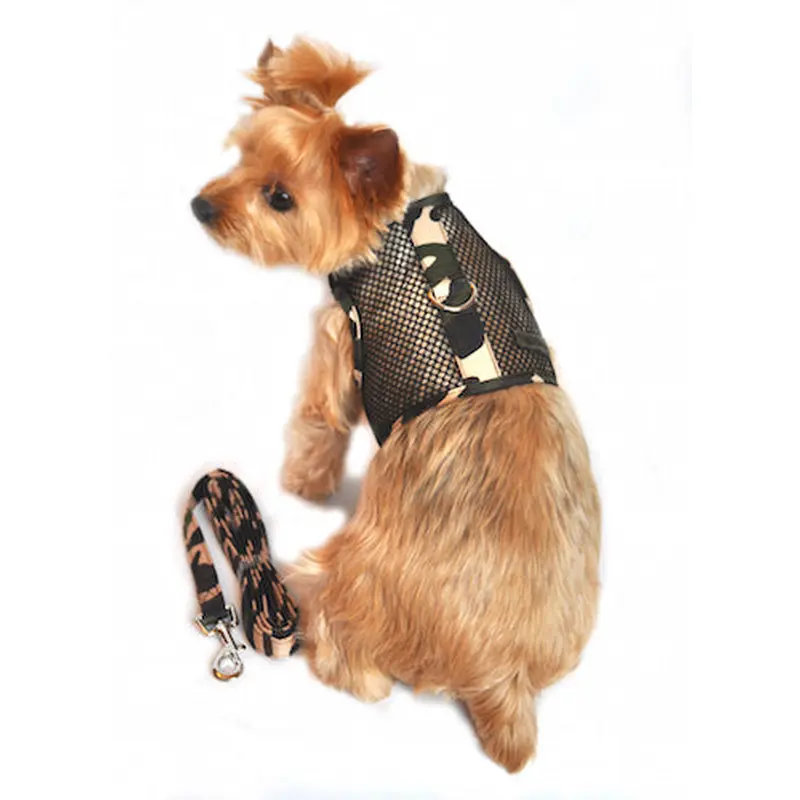 Cool Mesh Dog Harness with Leash - Camouflage