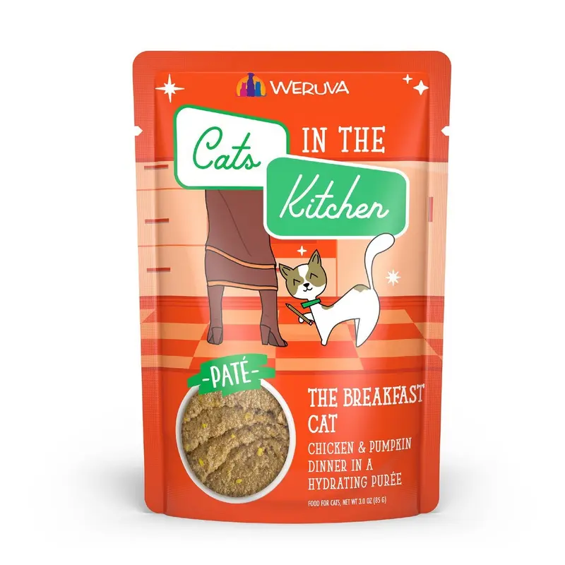 Weruva Cats in the Kitchen Pate Cat Food - The Breakfast Cat Chicken & Pumpkin - 3oz Pouch