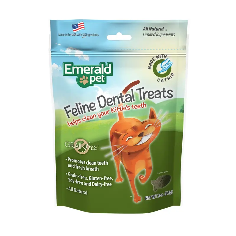 Emerald Pet Feline Dental Treats Catnip Flavor 3oz
