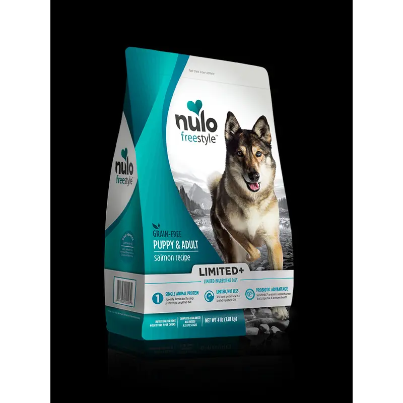 Nulo FreeStyle Puppy/Dog Limited+ Dry Dog Food - Salmon, 10lb Bag