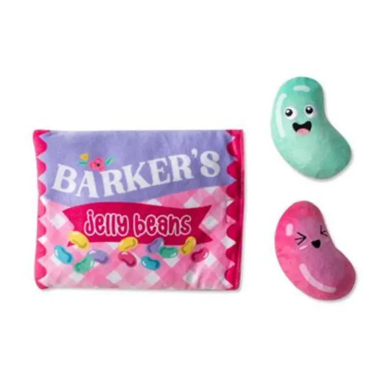 Fringe Barkers Jelly Beans Hide and Seek Plush Dog Toy