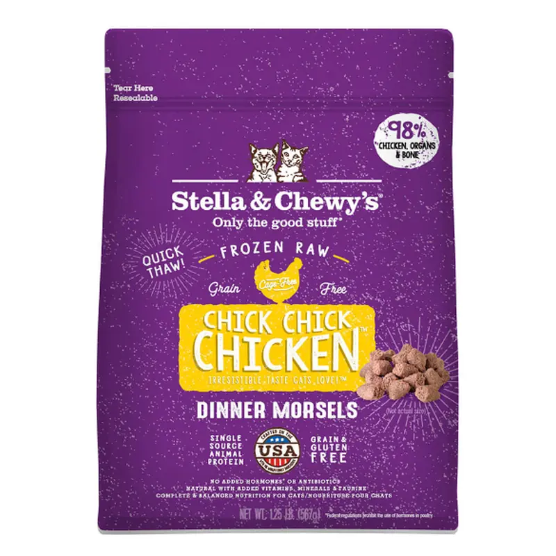 Stella & Chewy's Cat Raw Chicken Frozen Morsels 1.25 lb