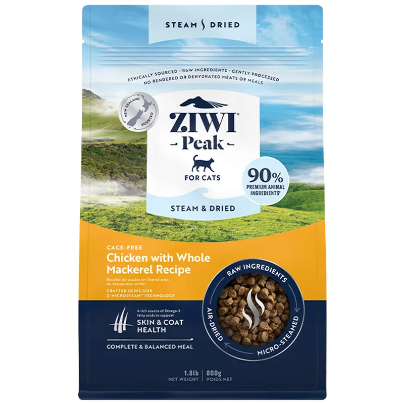 ZIWI Peak Cat Steam-Dried Chicken w/Whole Mackerel 1.8lb