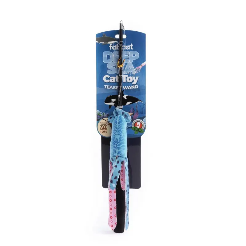 FabCat Deep Sea Squid Teaser Cat Toy
