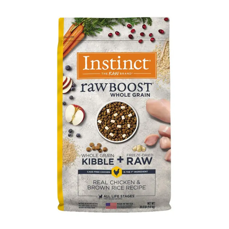 Instinct Raw Boost Whole Grain Dry Dog Food - Real Chicken & Brown Rice - 20lb Bag