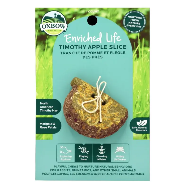 OXBOW Enriched Life  Timothy Apple Slice - Small Animal Treats
