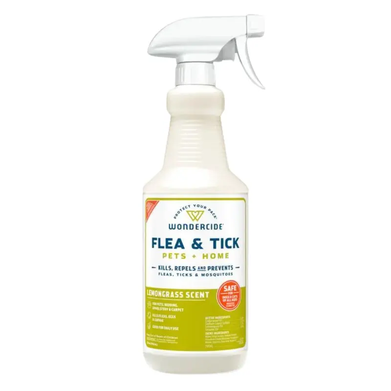 Wondercide Lemongrass Flea & Tick Spray For Pets 4oz