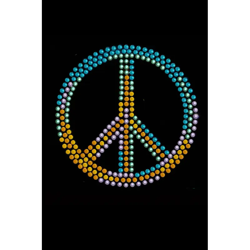 Peace Sign (Blue, Orange, Yellow, & Green) - Bandanna