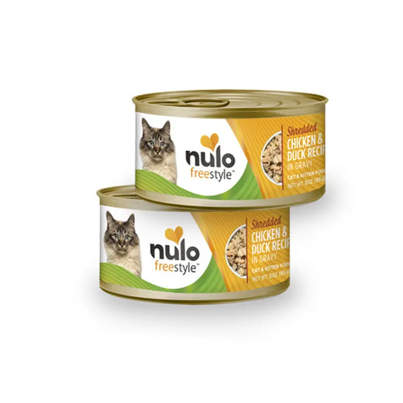 Nulo FreeStyle Shredded Wet Cat Food - Chicken & Duck Recipe in Gravy, 3oz Can