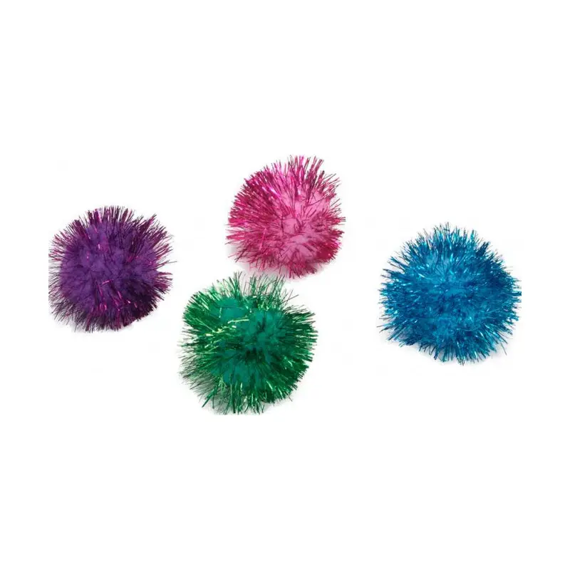 Coastal Turbo Glitter Pom Balls 4 Pack